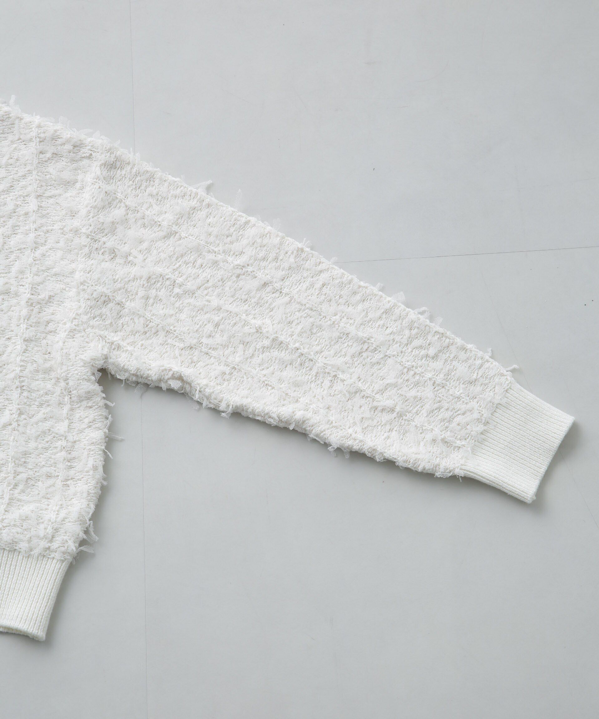 nano･universe「チュールモールニットプルオーバー（セットアップ可）」|ニット・セーター|