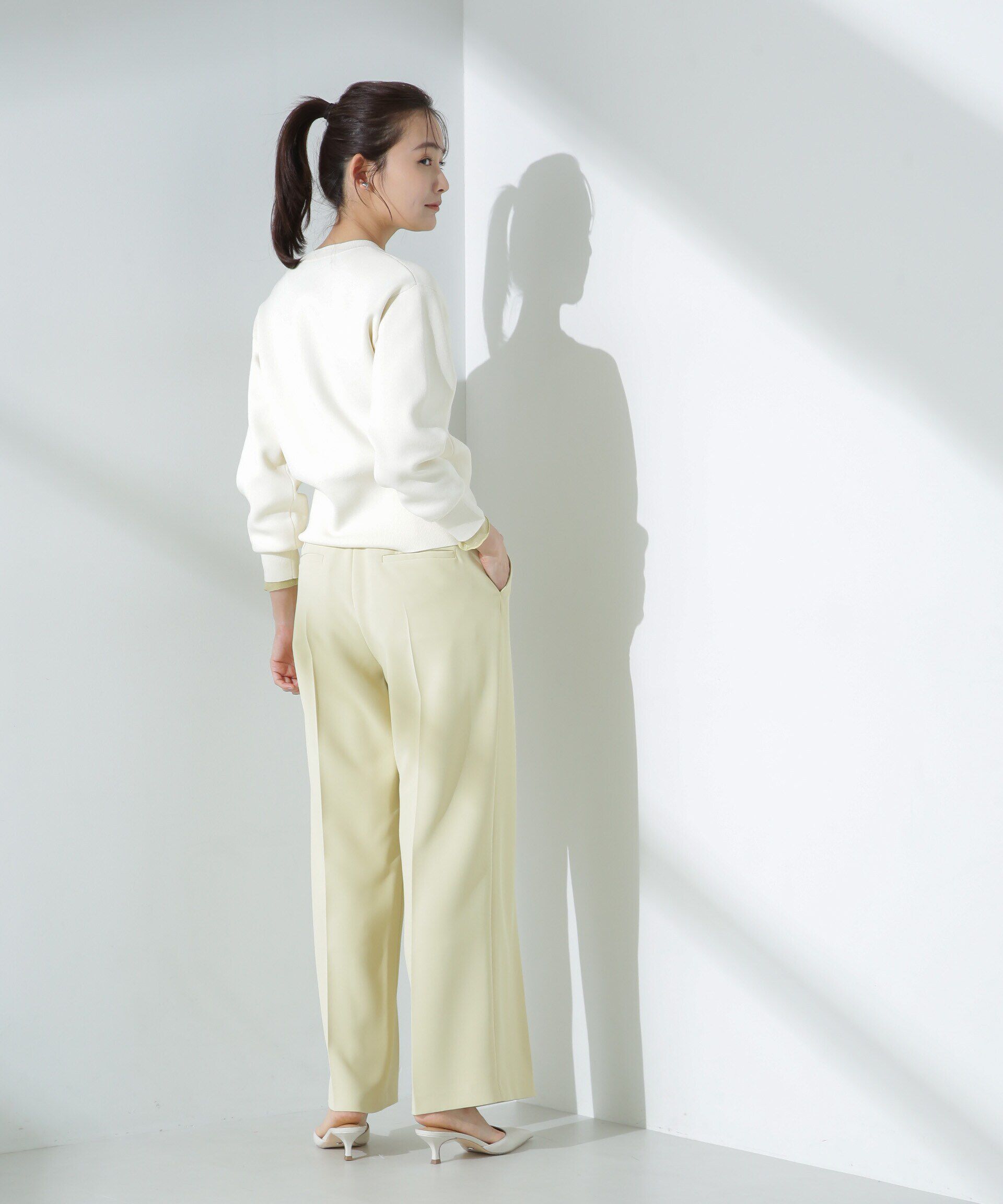 nano･universe「ダブルジャガードクルーネックニットカーディガン」|ニット・セーター|