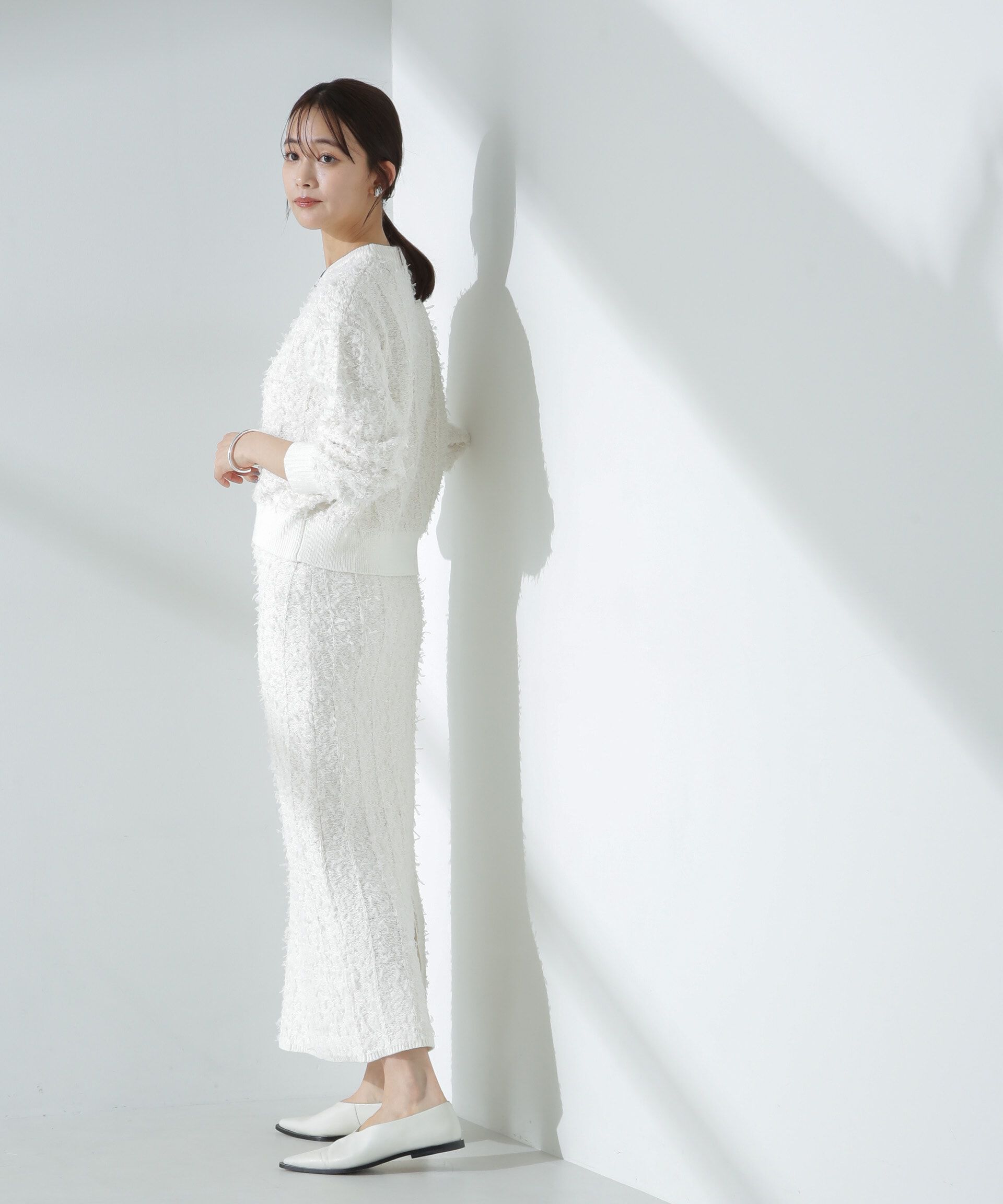 nano･universe「チュールモールニットスカート（セットアップ可）」|スカート|