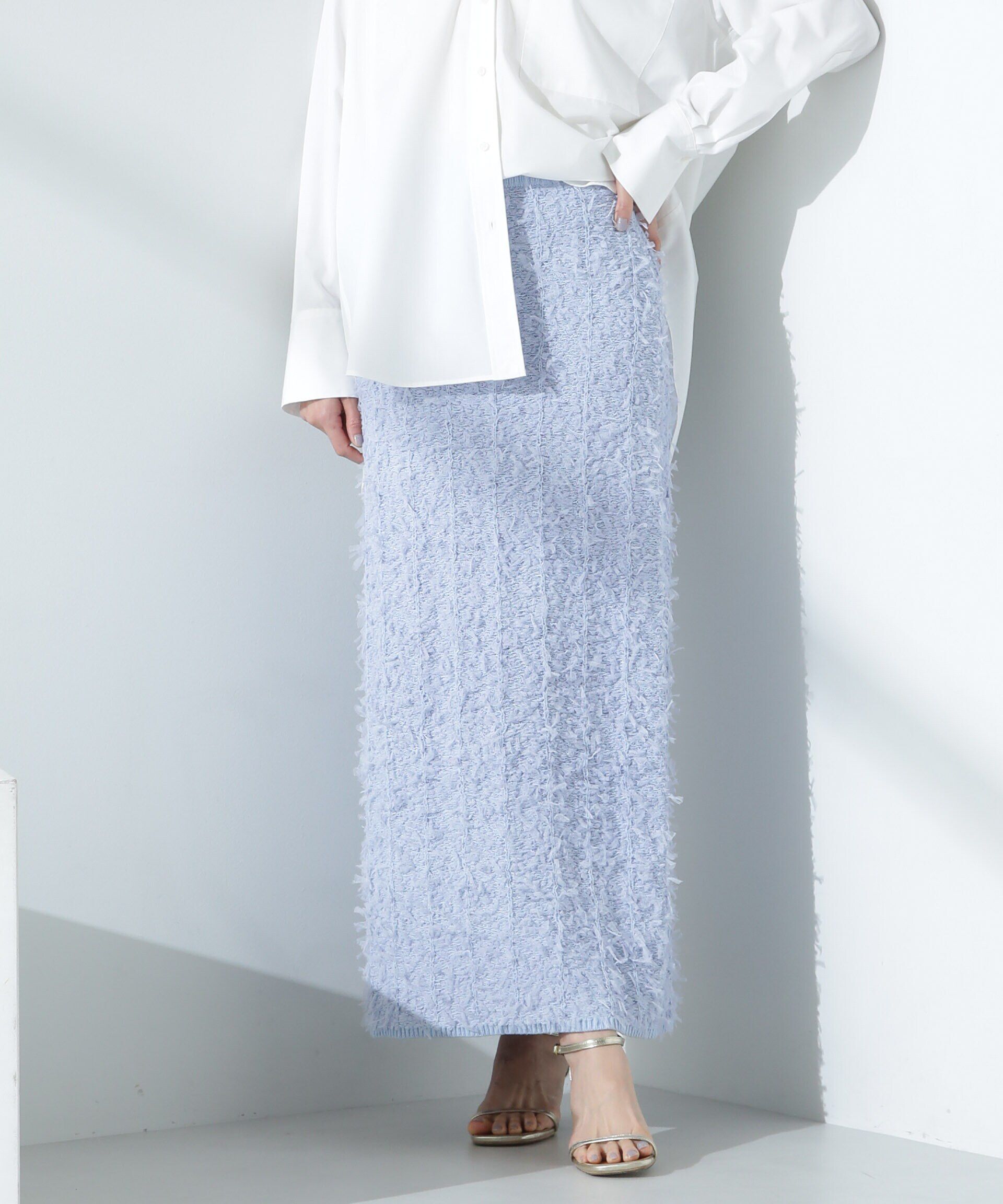 nano･universe「チュールモールニットスカート（セットアップ可）」|スカート|