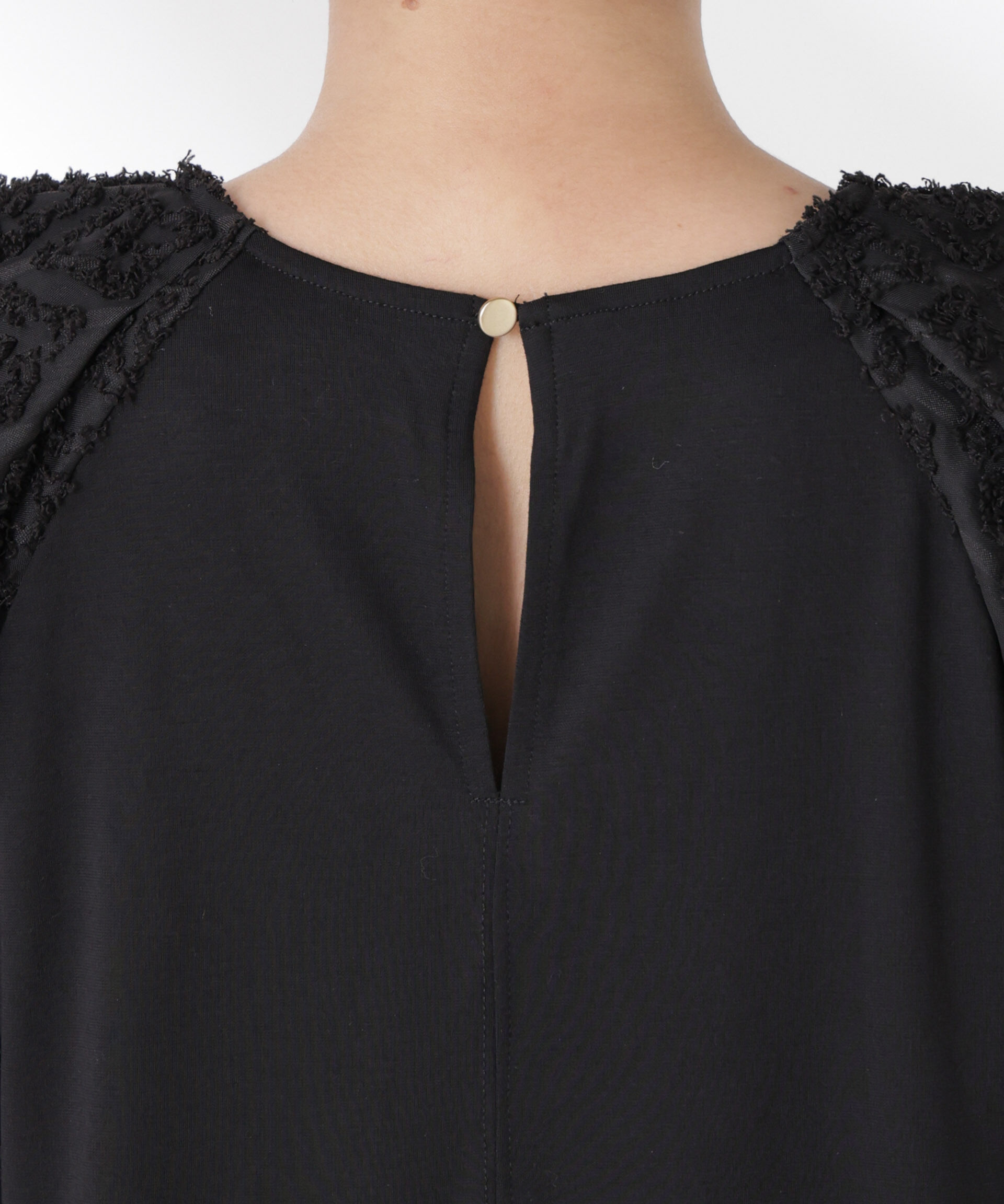 nano･universe「バルーンスリーブコンビカットワンピース」|ワンピース|