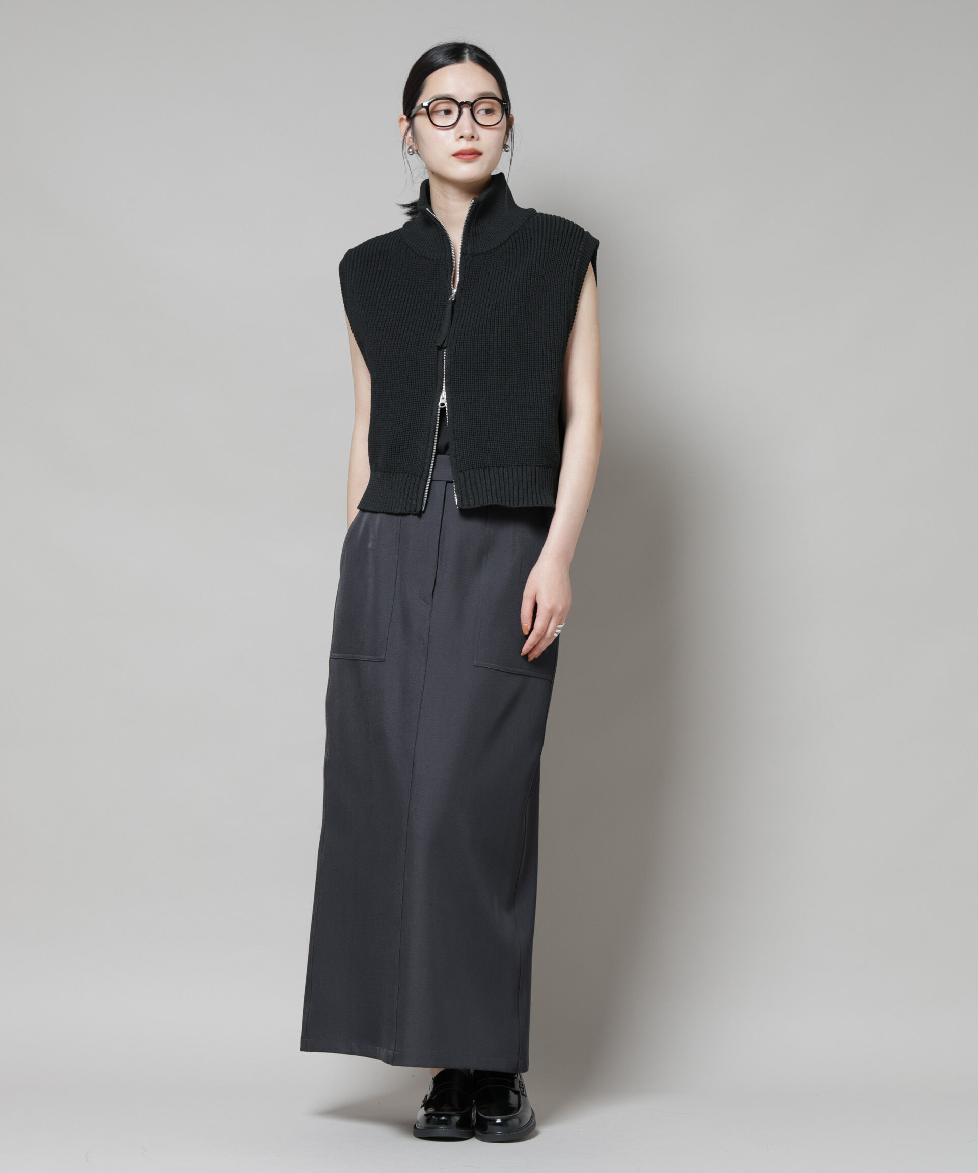 nano･universe「ポケットディティールナロースカート(セットアップ可)」|スカート|