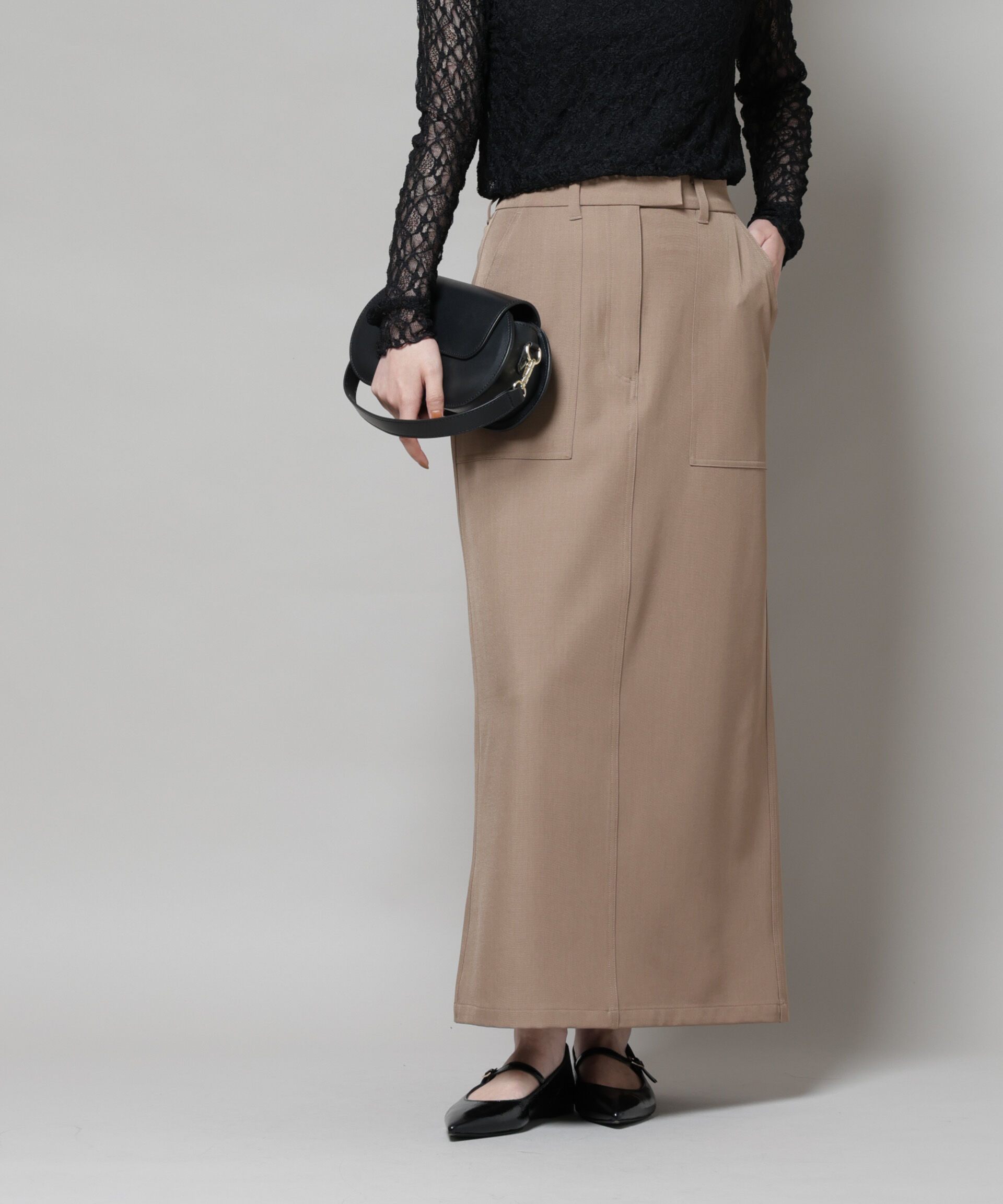 nano･universe「ポケットディティールナロースカート(セットアップ可)」|スカート|