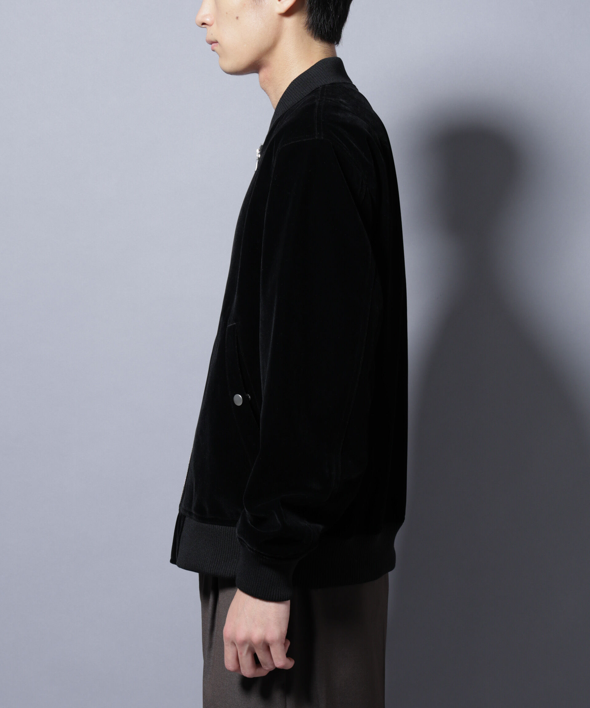 nano･universe「ベロア MA-1」|ブルゾン・スタジャン|