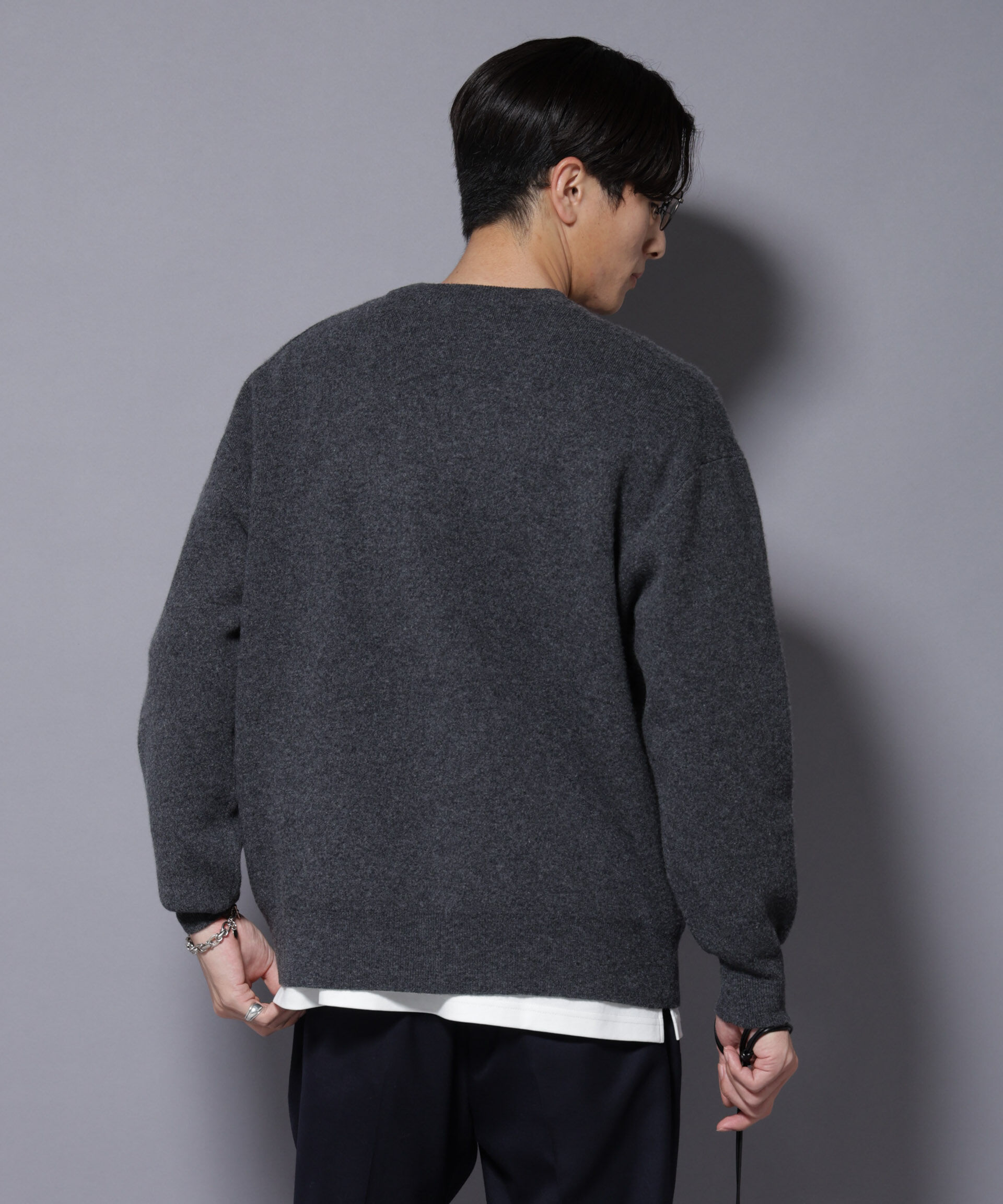 nano･universe「ウールカシミヤクルーネックプルオーバー」|ニット・セーター|