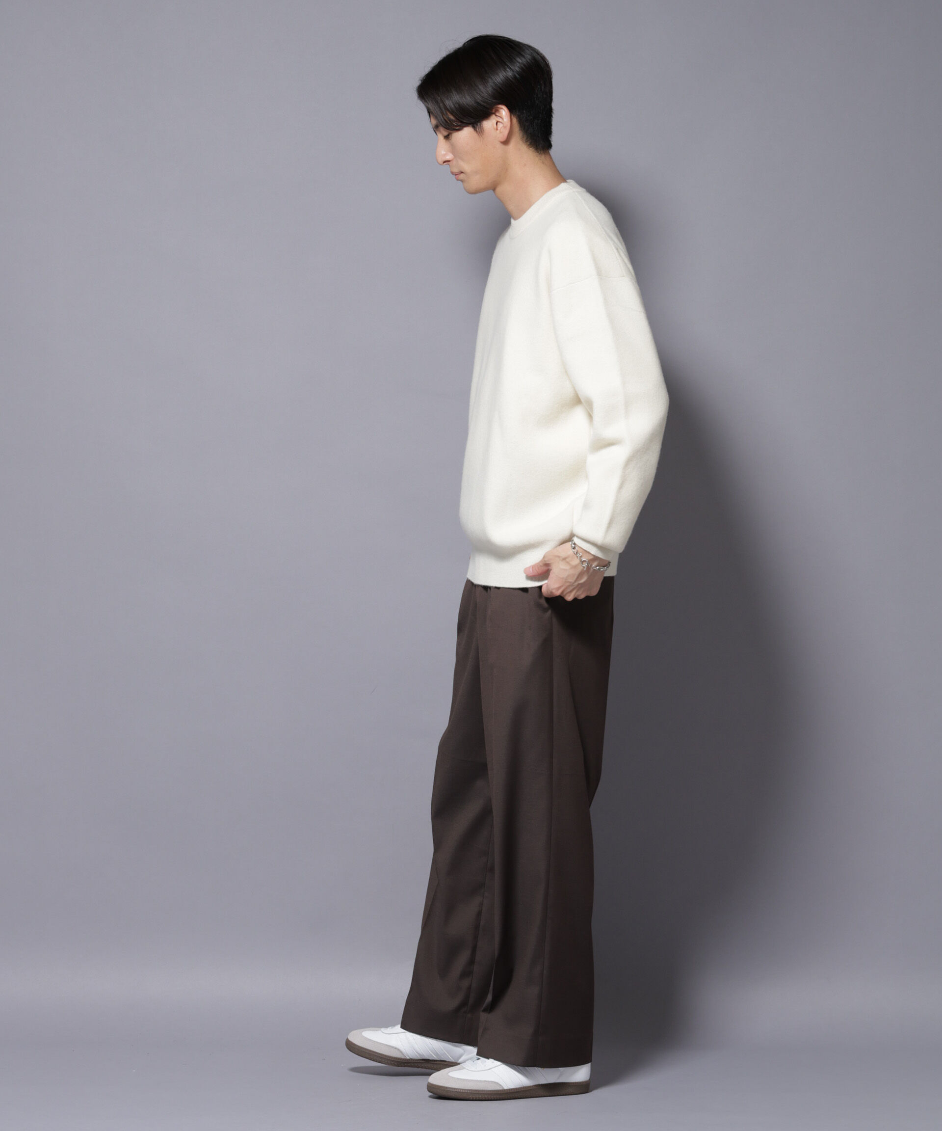 nano･universe「ウールカシミヤクルーネックプルオーバー」|ニット・セーター|