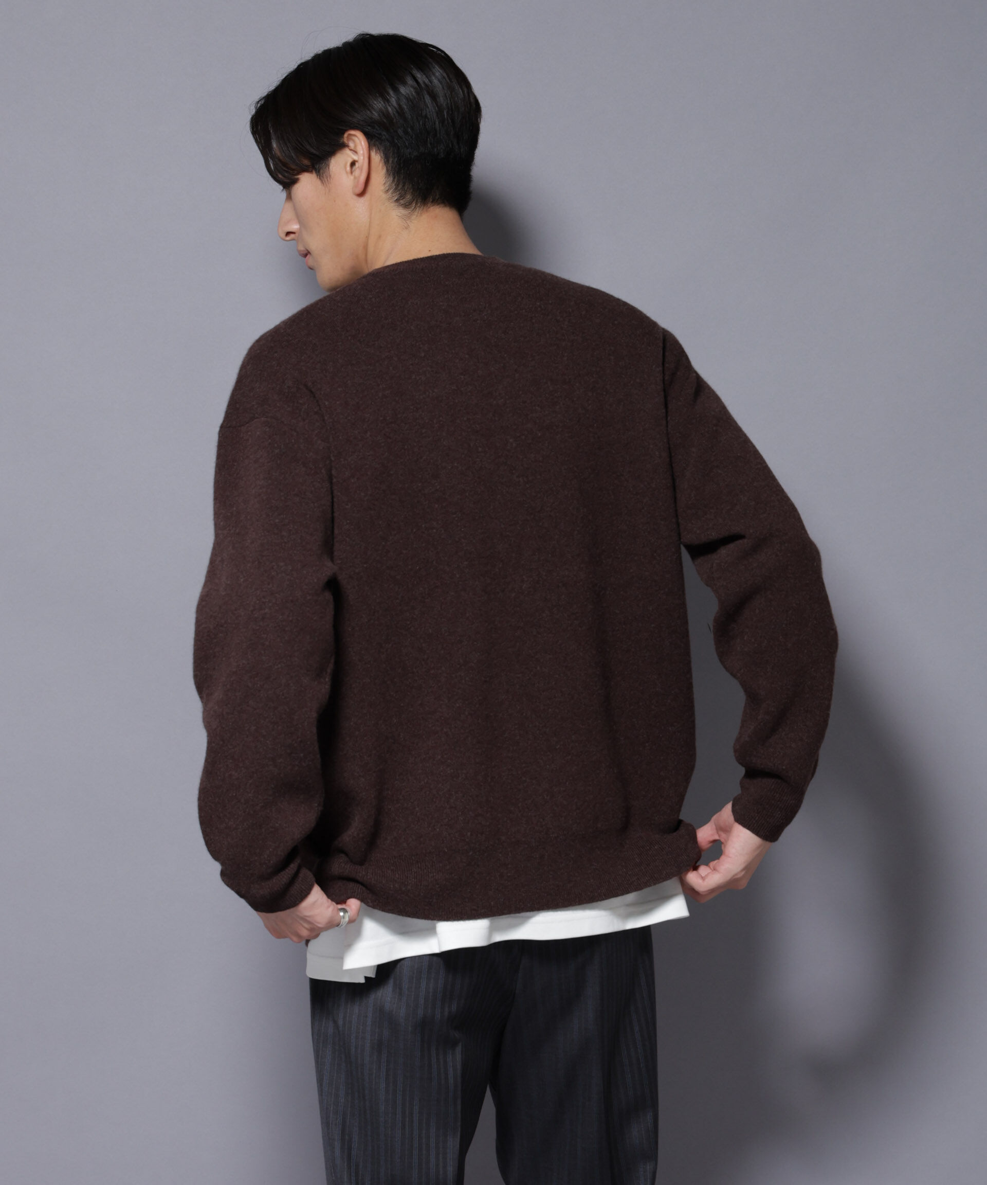 nano･universe「ウールカシミヤクルーネックプルオーバー」|ニット・セーター|