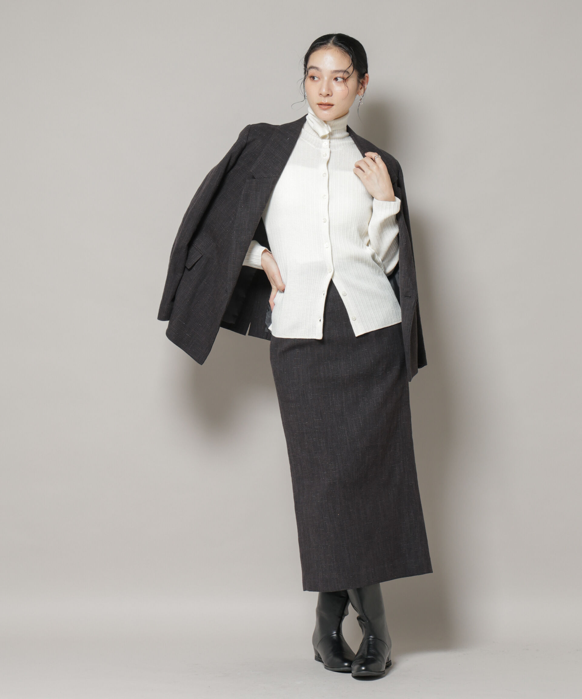 nano･universe「ツイードタイトスカート(セットアップ可)」|スカート|