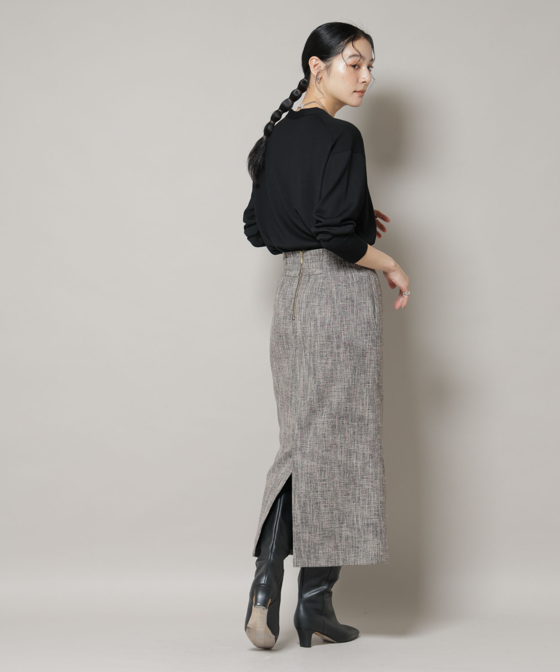 nano･universe「ツイードタイトスカート(セットアップ可)」|スカート|