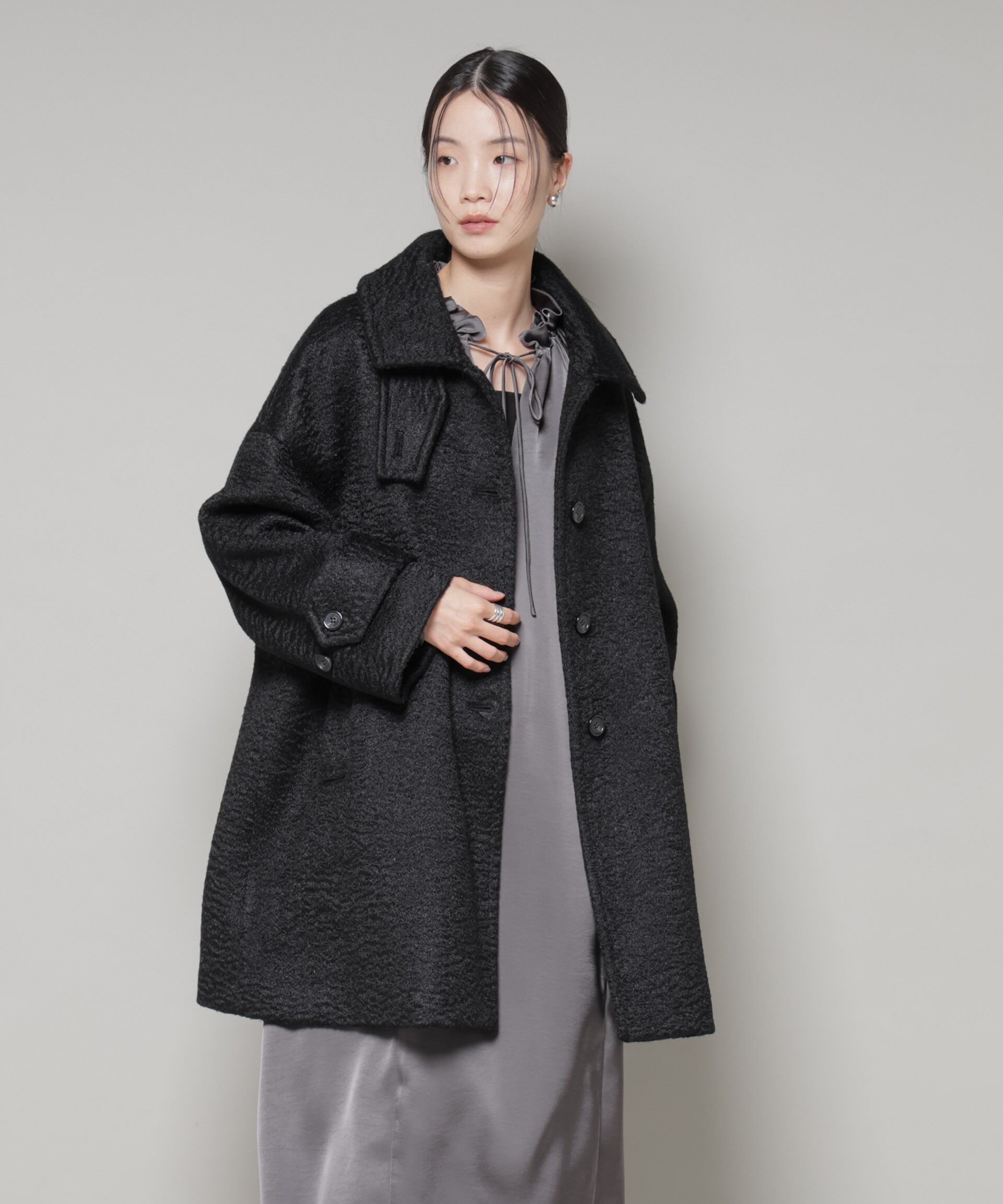 nano･universe「ブークレスタンドカラーミドルコート」|その他|