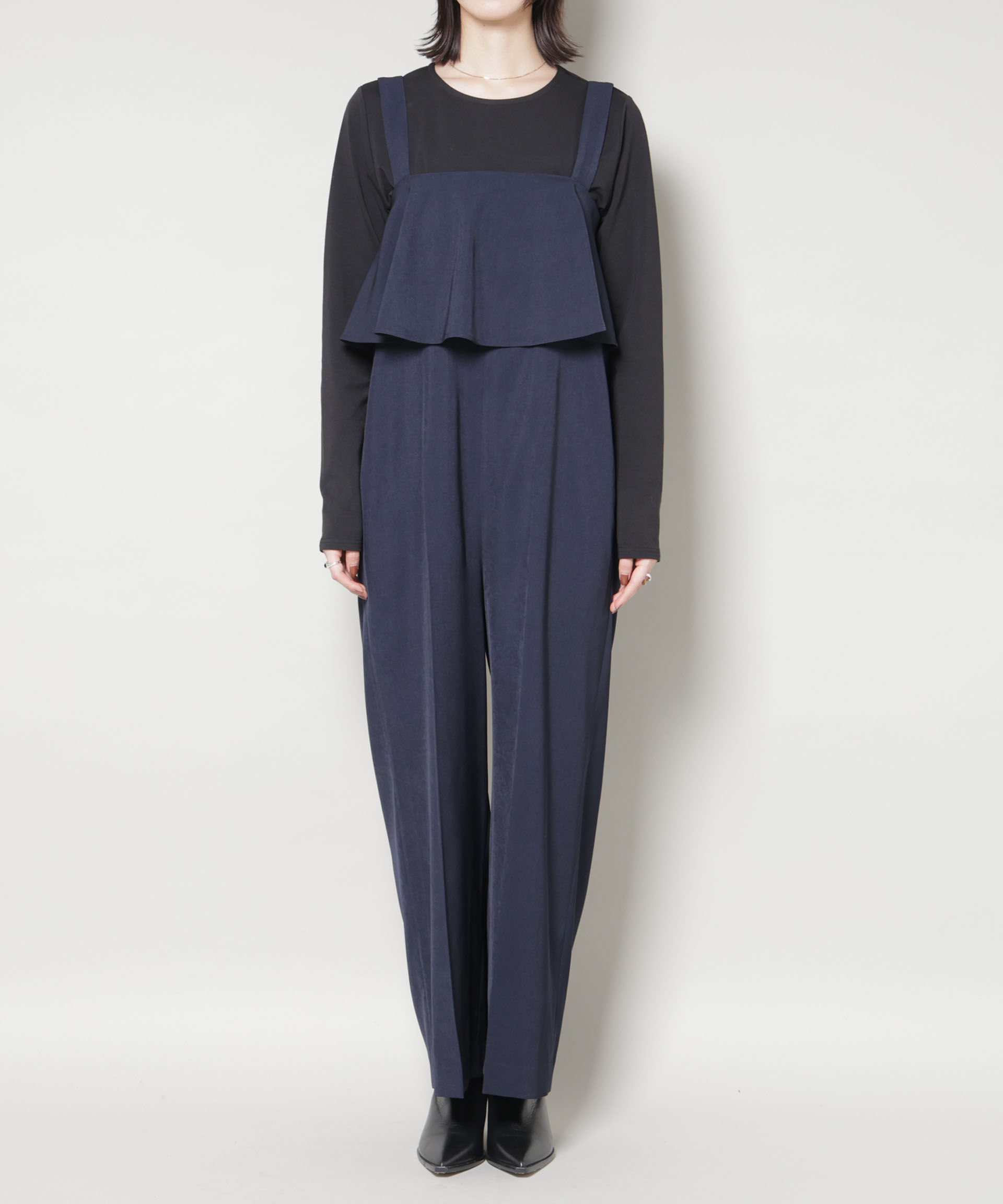 nano･universe「フロントフリルサロペットパンツ」|ワンピース|