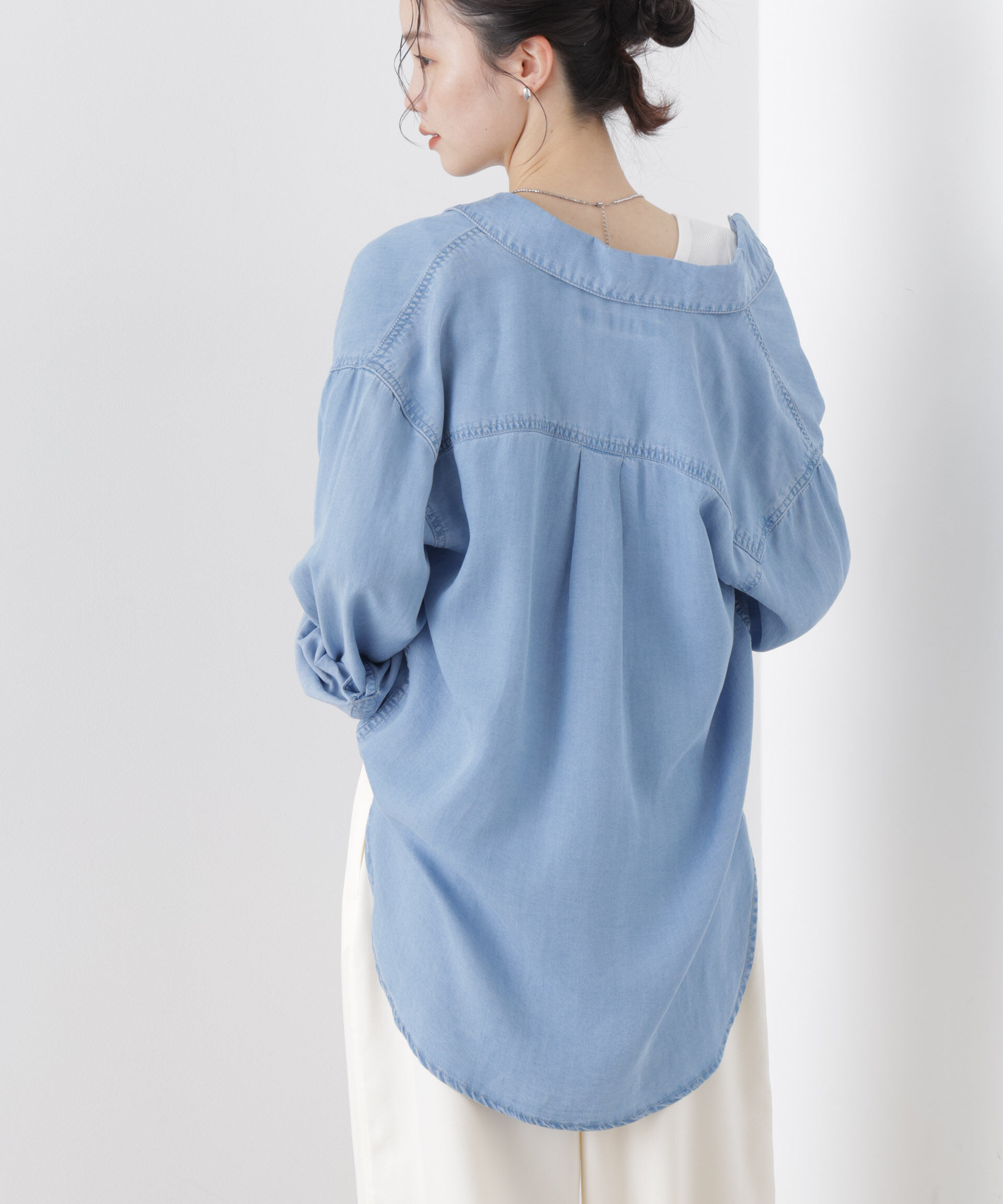 nano･universe「デニムワイドシャツ」|シャツ・ブラウス|