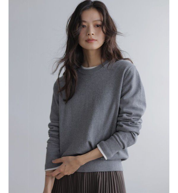 組曲「【加藤ローサさん着用】コットンカシミヤMIX刺繍入りニット」|ニット・セーター|