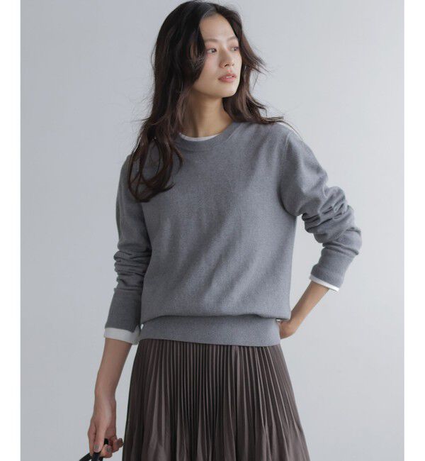 組曲「【加藤ローサさん着用】コットンカシミヤMIX刺繍入りニット」|ニット・セーター|