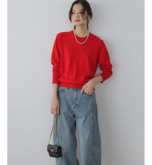 組曲「【加藤ローサさん着用】コットンカシミヤMIX刺繍入りニット」|ニット・セーター|