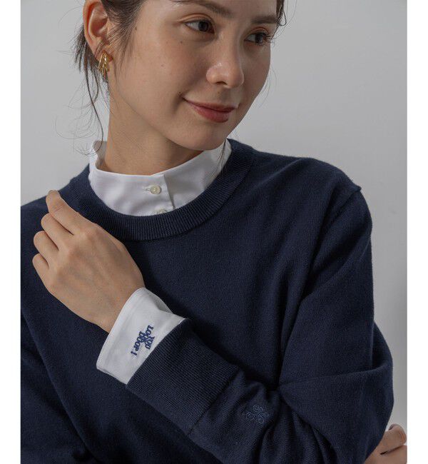 組曲「【加藤ローサさん着用】コットンカシミヤMIX刺繍入りニット」|ニット・セーター|