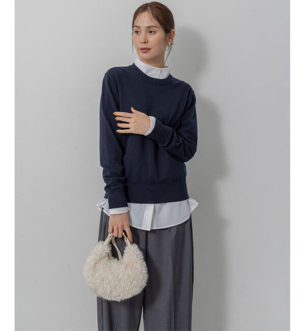 組曲「【加藤ローサさん着用】コットンカシミヤMIX刺繍入りニット」|ニット・セーター|