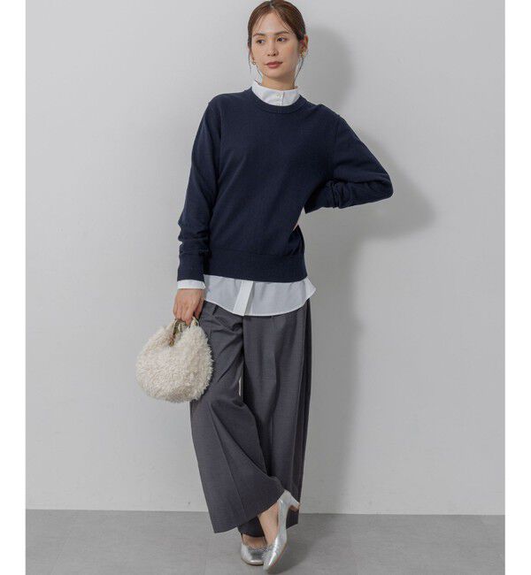 組曲「【加藤ローサさん着用】コットンカシミヤMIX刺繍入りニット」|ニット・セーター|