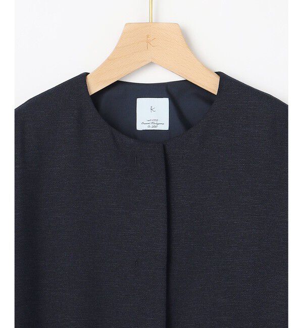 組曲「【WEB限定】ライトリネンライクノーカラー ジャケット」|ノーカラージャケット|