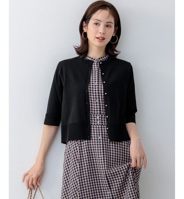 組曲「シアーニット5分袖 カーディガン」|カーディガン|