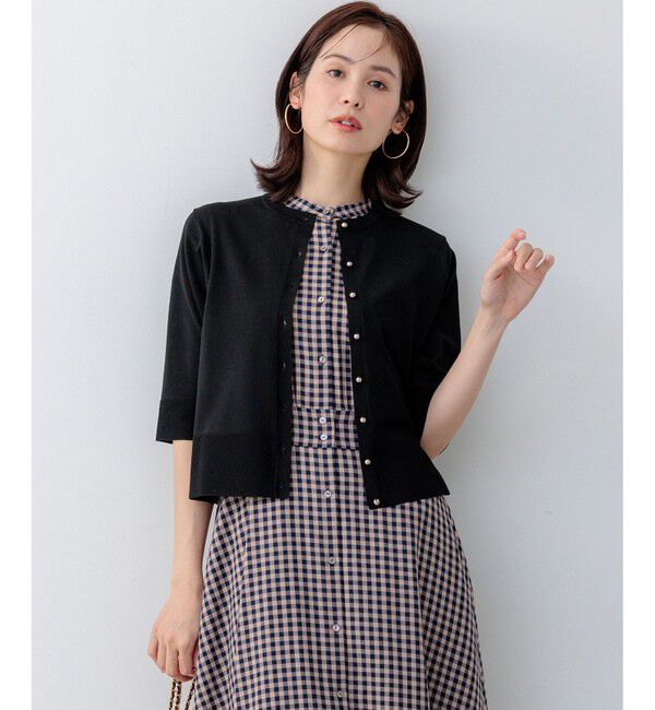 組曲「シアーニット5分袖 カーディガン」|カーディガン|