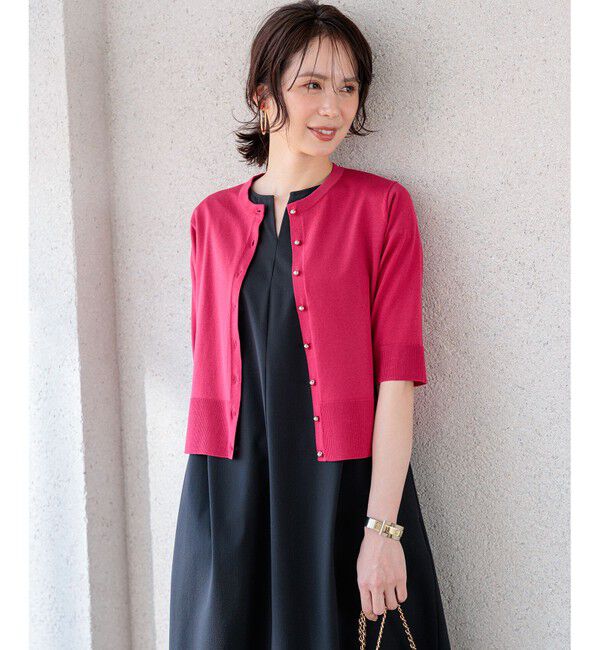 組曲「シアーニット5分袖 カーディガン」|カーディガン|