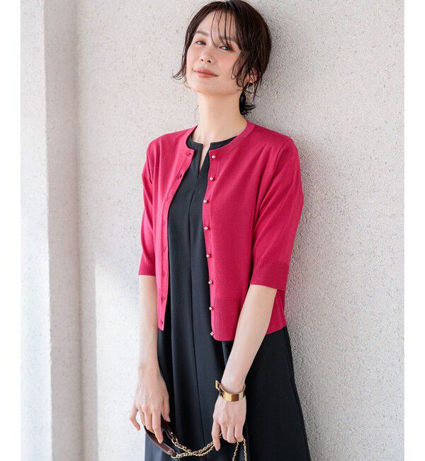 組曲「シアーニット5分袖 カーディガン」|カーディガン|