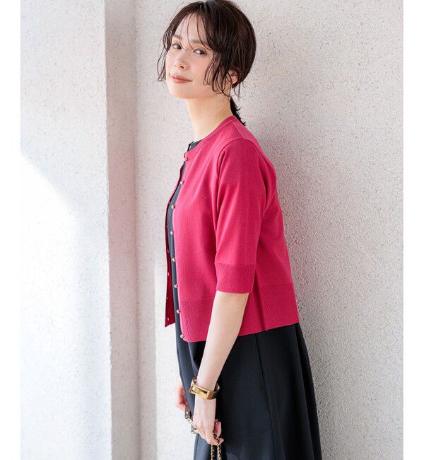 組曲「シアーニット5分袖 カーディガン」|カーディガン|
