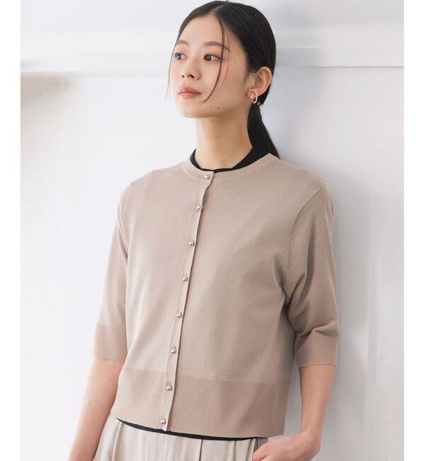 組曲「シアーニット5分袖 カーディガン」|カーディガン|