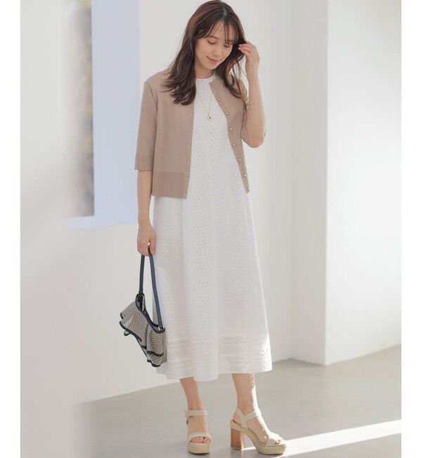 組曲「シアーニット5分袖 カーディガン」|カーディガン|