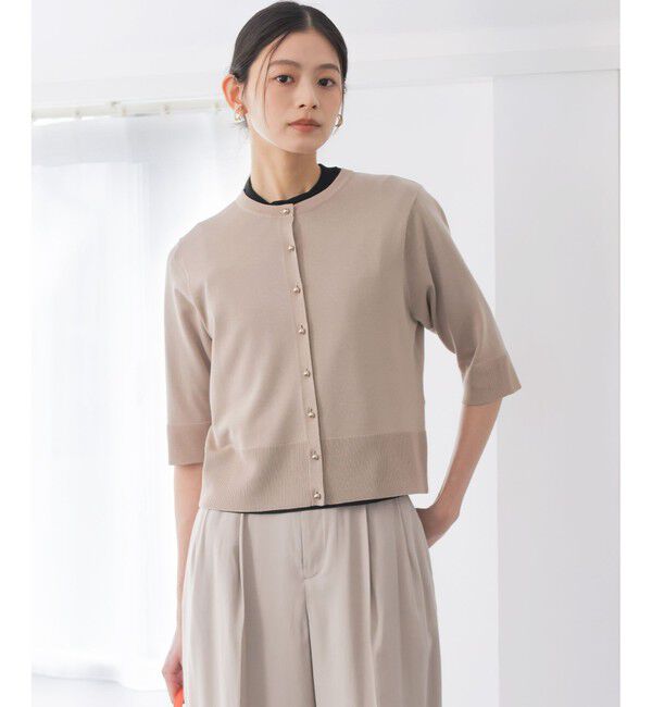 組曲「シアーニット5分袖 カーディガン」|カーディガン|