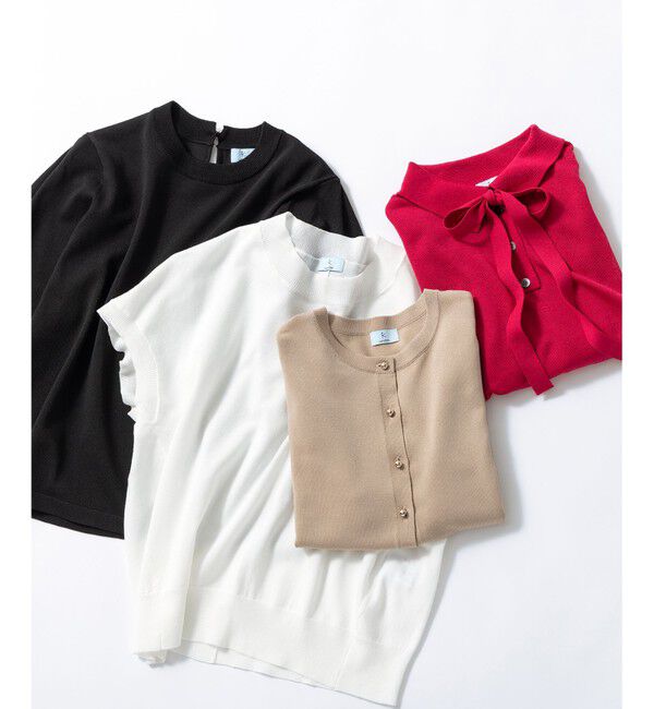 組曲「シアーニット5分袖 カーディガン」|カーディガン|