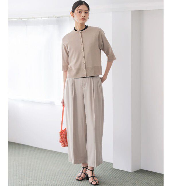 組曲「シアーニット5分袖 カーディガン」|カーディガン|