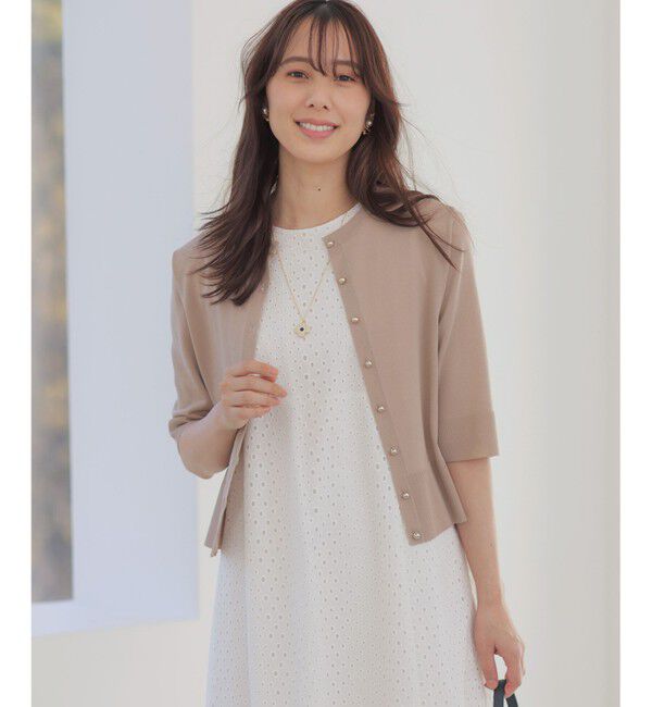 組曲「シアーニット5分袖 カーディガン」|カーディガン|