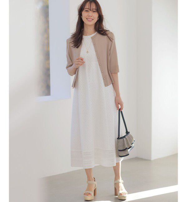 組曲「シアーニット5分袖 カーディガン」|カーディガン|