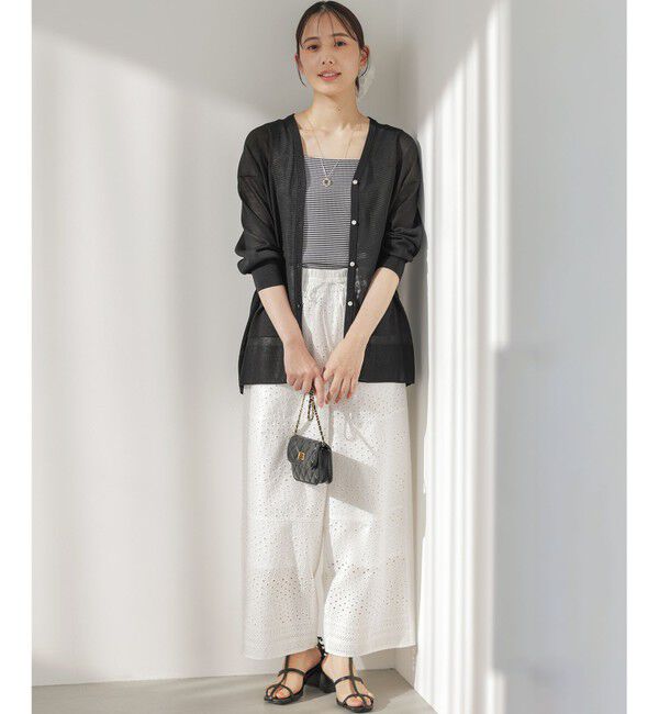 組曲「シアーニットVネック カーディガン」|カーディガン|