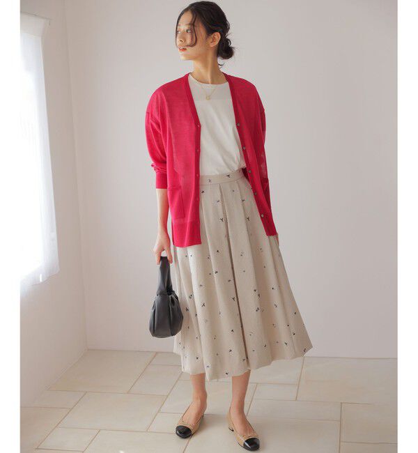 組曲「シアーニットVネック カーディガン」|カーディガン|