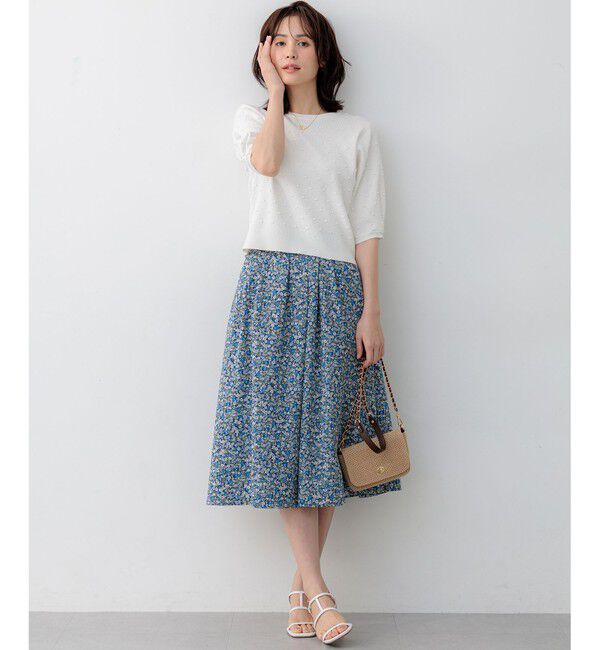 組曲「【WEB限定】ポップコーンアーガイル5分袖 ニット」|ニット・セーター|