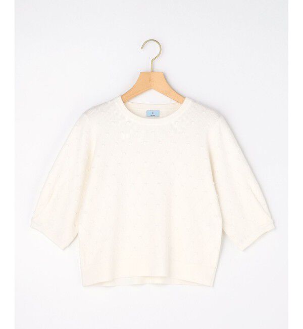 組曲「【WEB限定】ポップコーンアーガイル5分袖 ニット」|ニット・セーター|