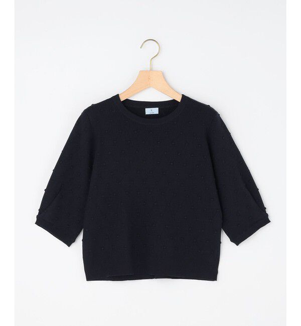 組曲「【WEB限定】ポップコーンアーガイル5分袖 ニット」|ニット・セーター|