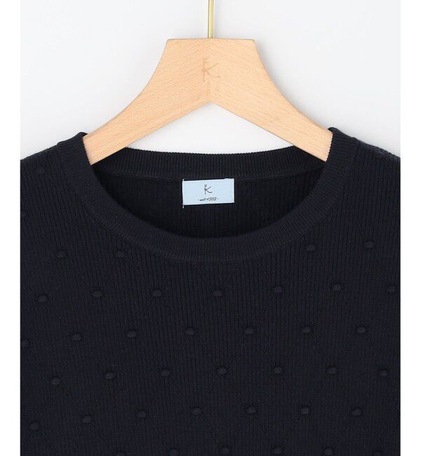 組曲「【WEB限定】ポップコーンアーガイル5分袖 ニット」|ニット・セーター|