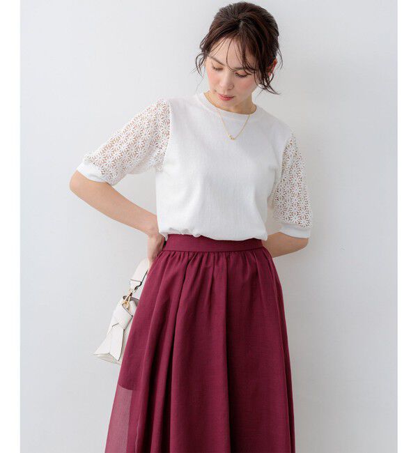 組曲「コットンフラワーレーシープルオーバー ニット」|ニット・セーター|