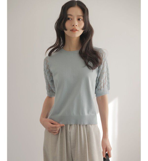 組曲「コットンフラワーレーシープルオーバー ニット」|ニット・セーター|