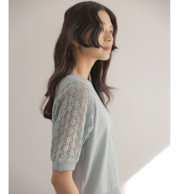 組曲「コットンフラワーレーシープルオーバー ニット」|ニット・セーター|