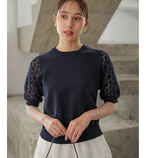 組曲「コットンフラワーレーシープルオーバー ニット」|ニット・セーター|