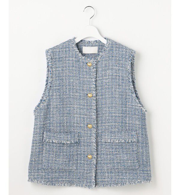 自由区「ファンシーノットツイード ジレ」|ベスト・ジレ|