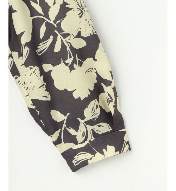 自由区「バイカラーフラワープリント ワンピース」|ワンピース|