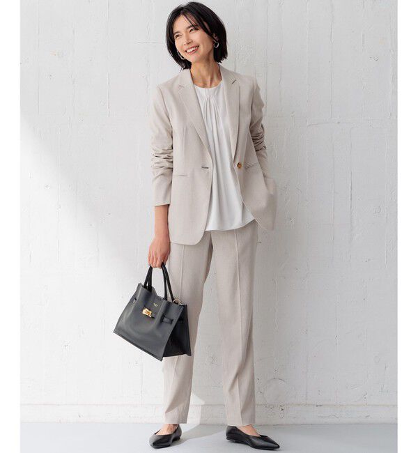 23区「【洗える/セットアップ対応】アイアスマットストレッチ テーパード パンツ」|その他|