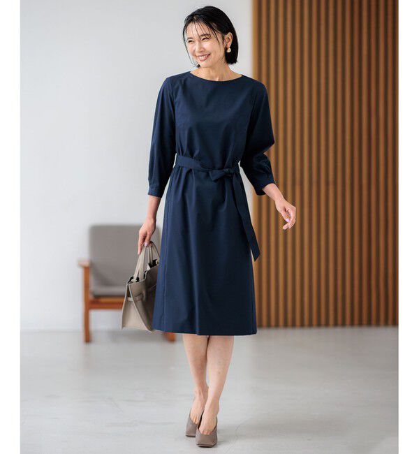 23区「【洗える】TRハウンドトゥース ワンピース」|ワンピース|