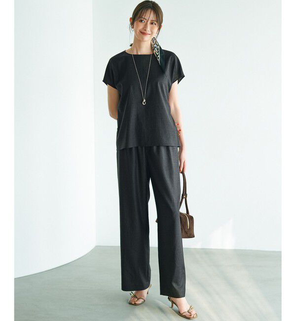 23区「【洗える】トリアセスラブストレッチ ワイド パンツ」|その他|